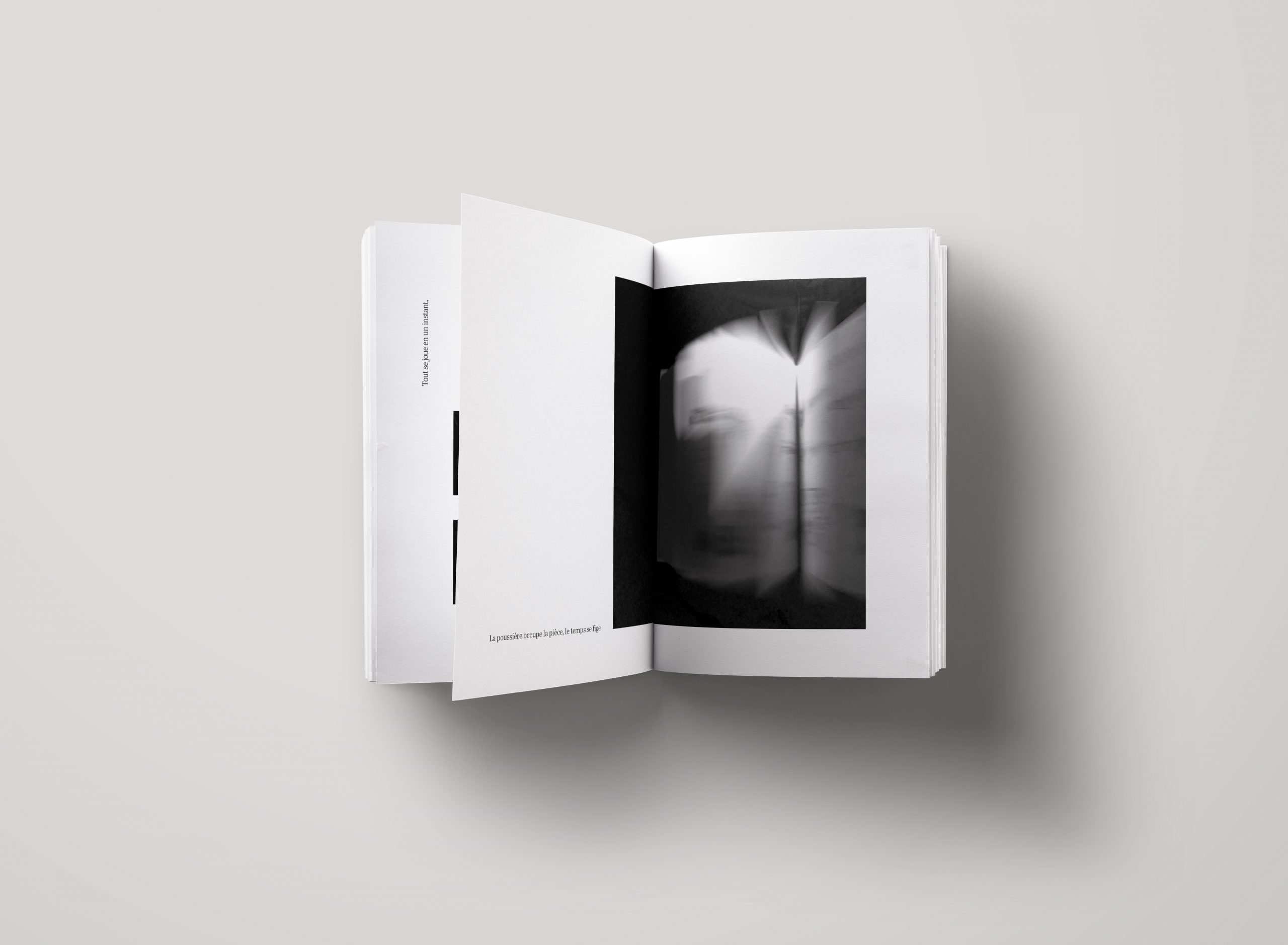 Visuel du livre "j'ai quelque chose à vous montrer" ouvert sur une page montrant la photographie d'un livre